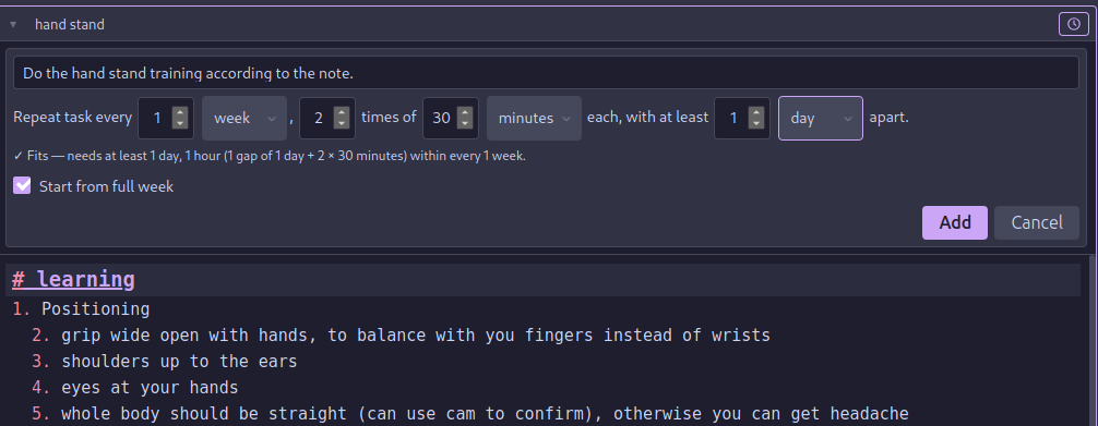 n-brace reminders